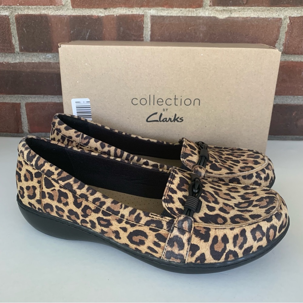 Clarks Leopard Print Flats